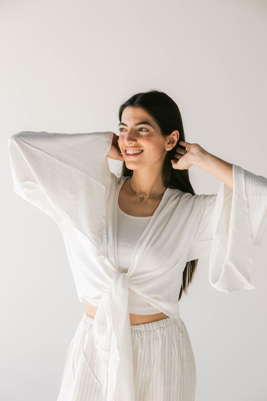 Flare Wrapp Top IN WHITE