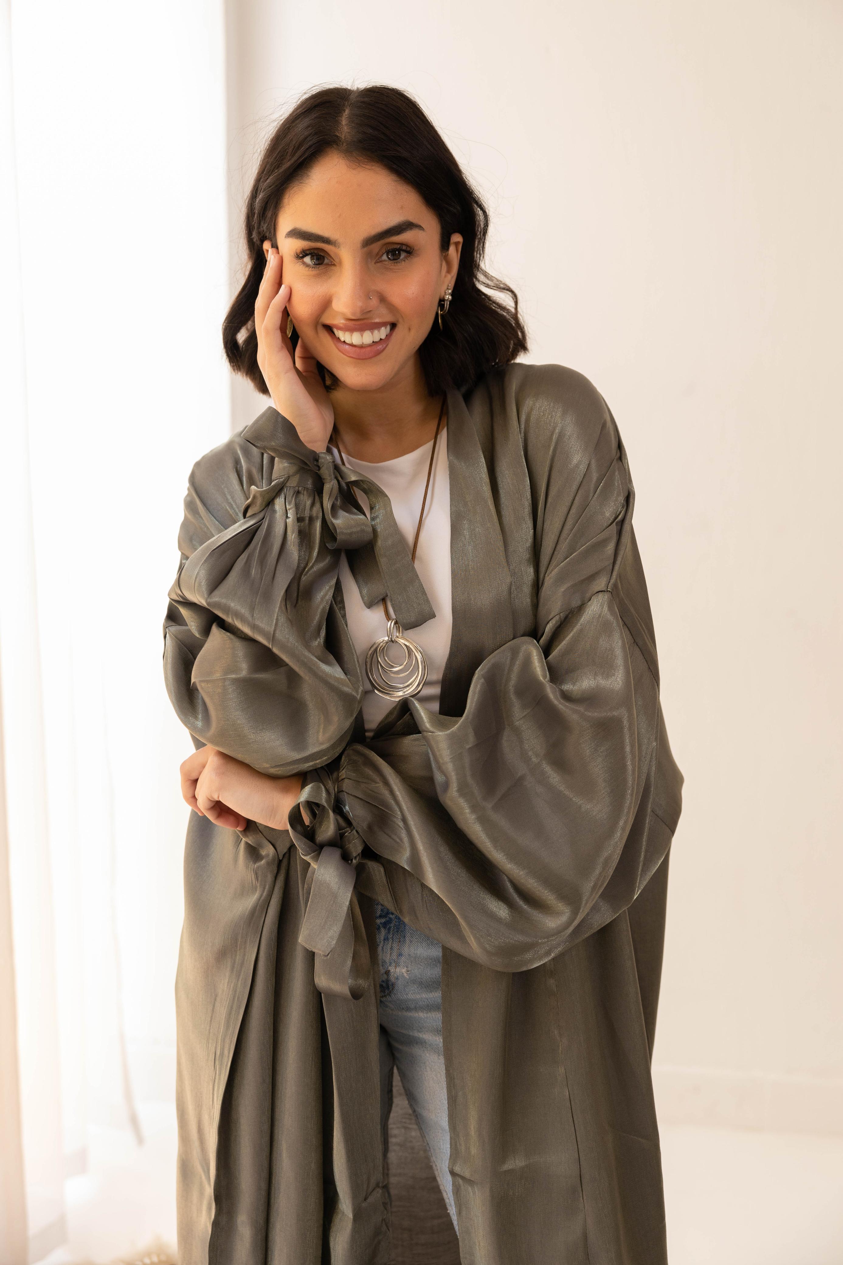 Sophia “ صوفيا “ Kimono in OLIVE