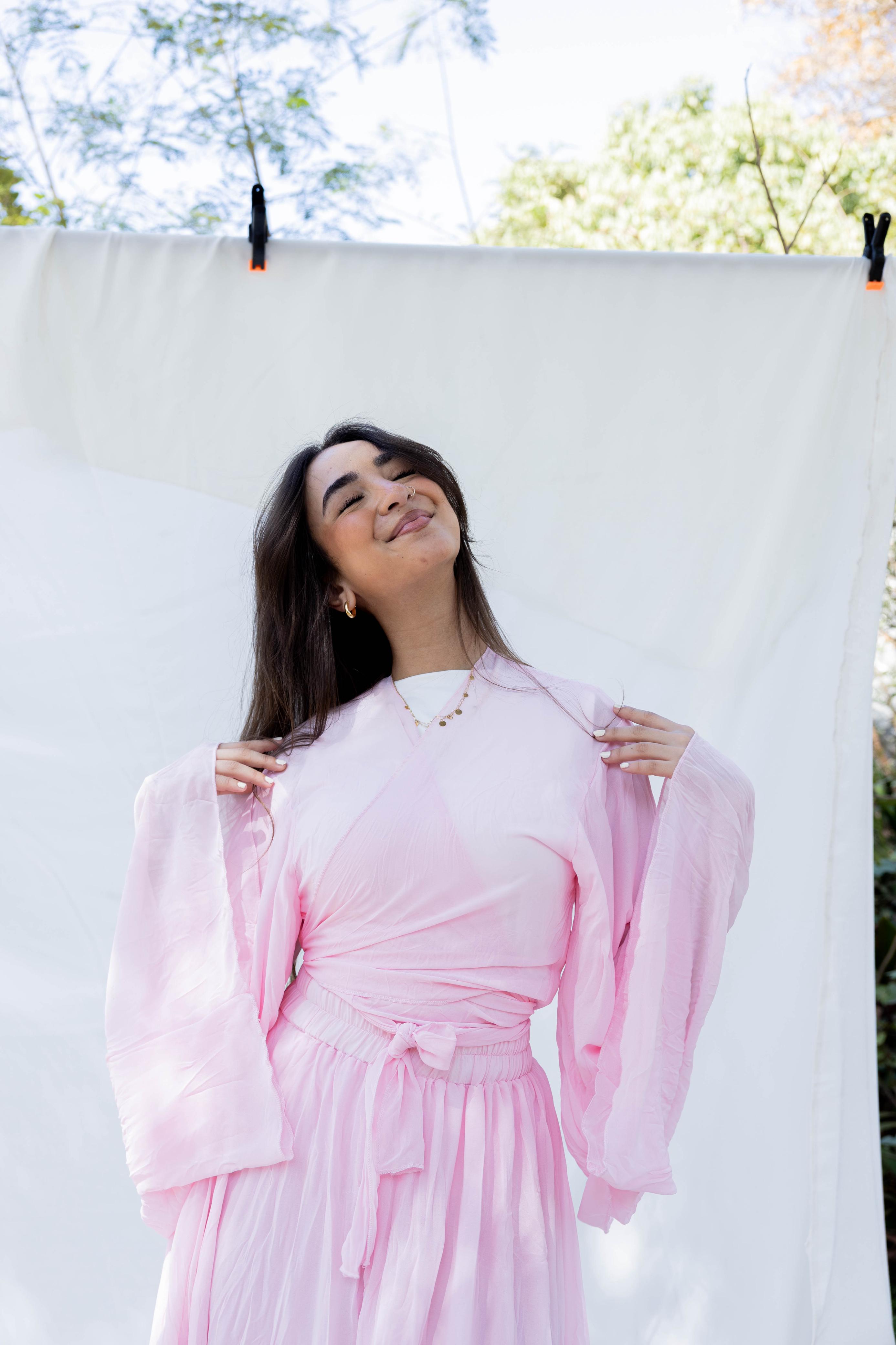 Sahar Crushed Set in PINK