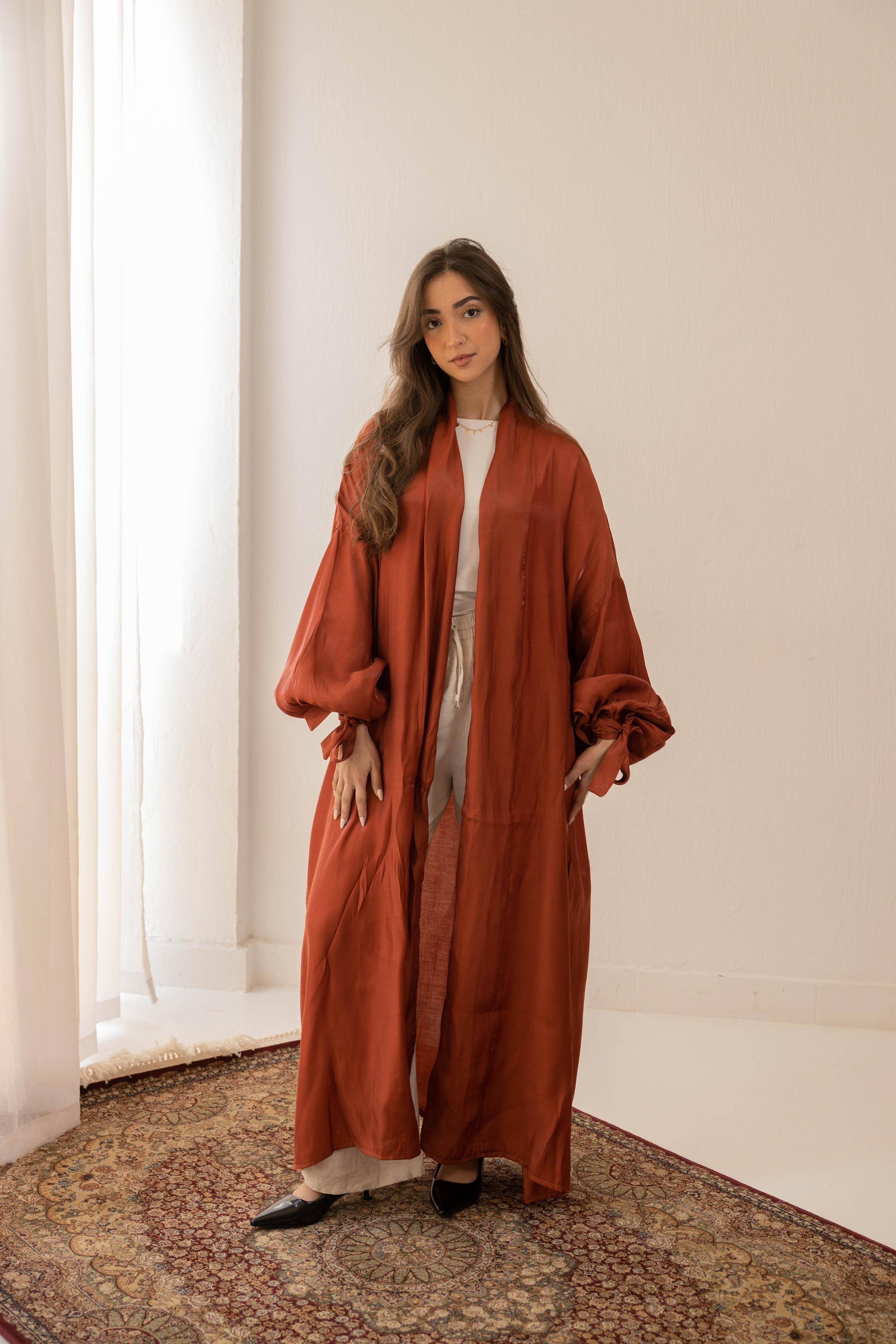 Sophia “ صوفيا “ Kimono in DUSTY ORANGE