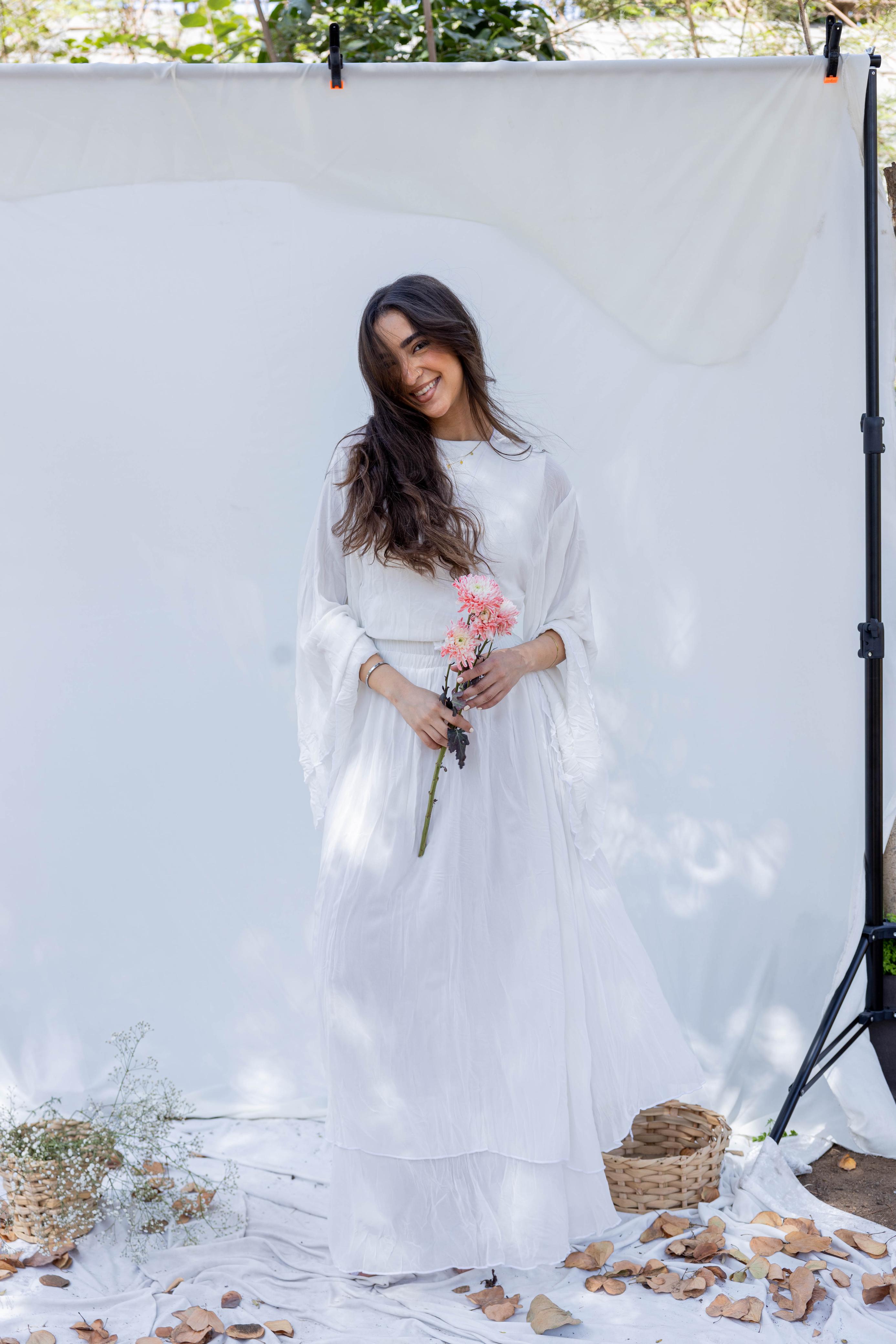 Sahar Crushed Set in WHITE