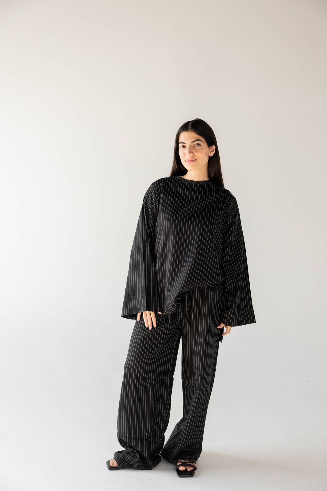 SummerBoho Stripped Slit in BLACK