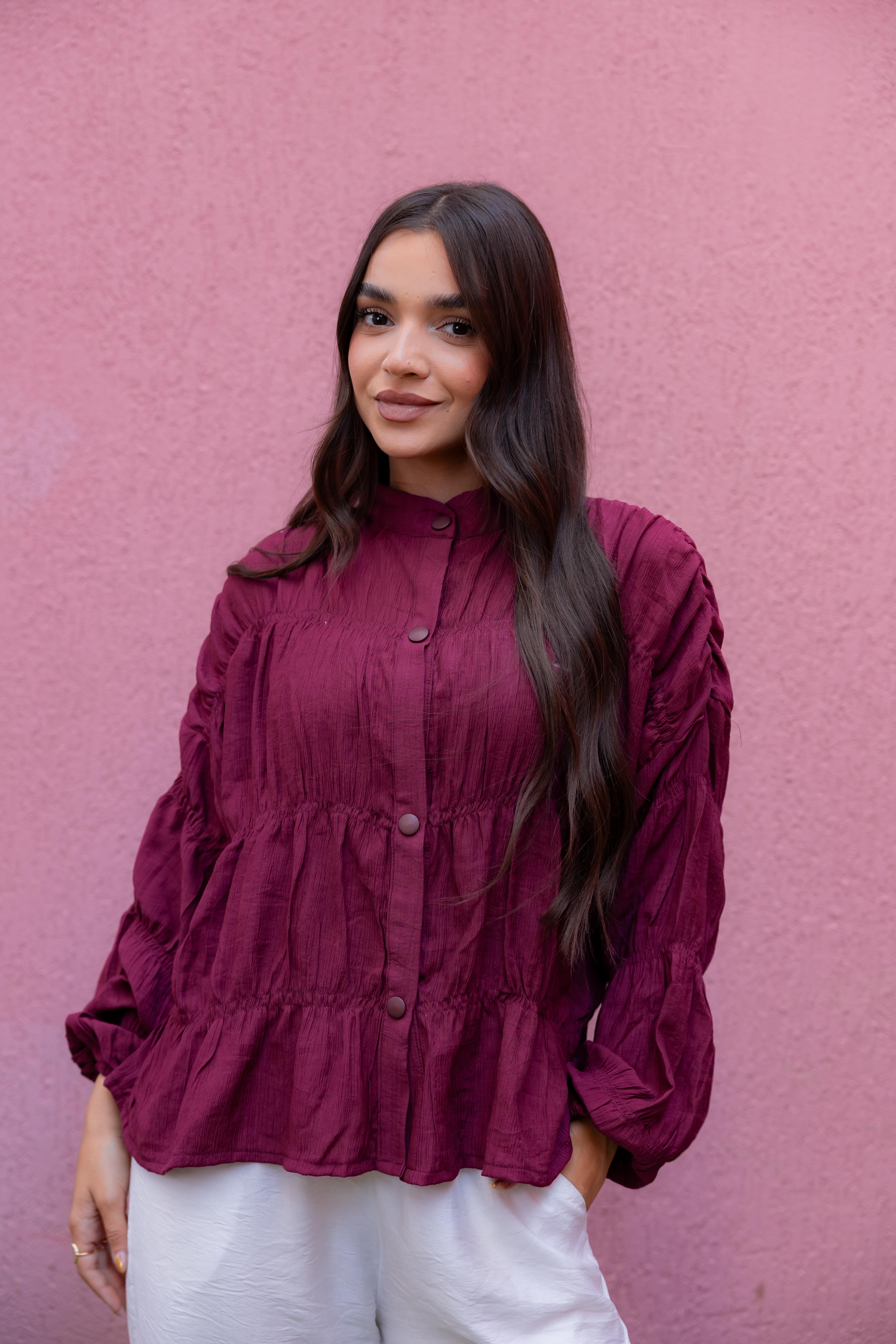 Camelia Crinkled Blouse