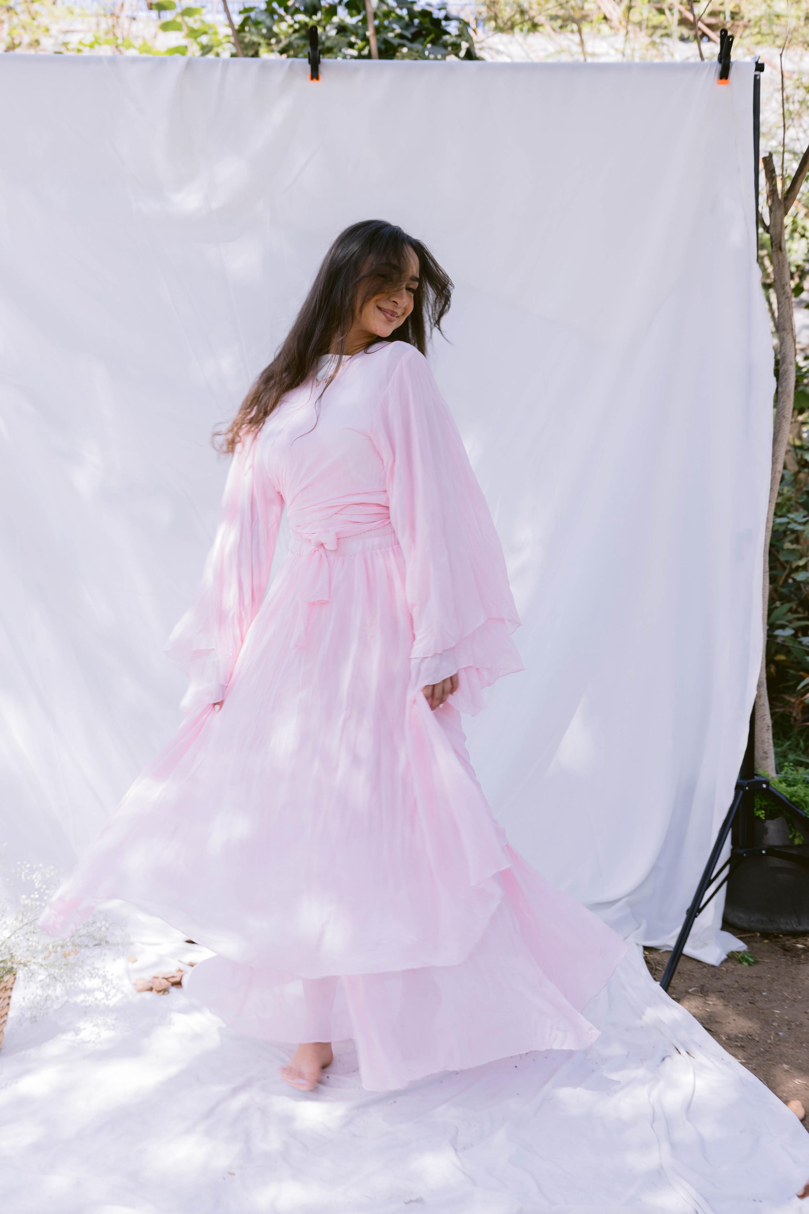 Sahar Crushed Set in PINK