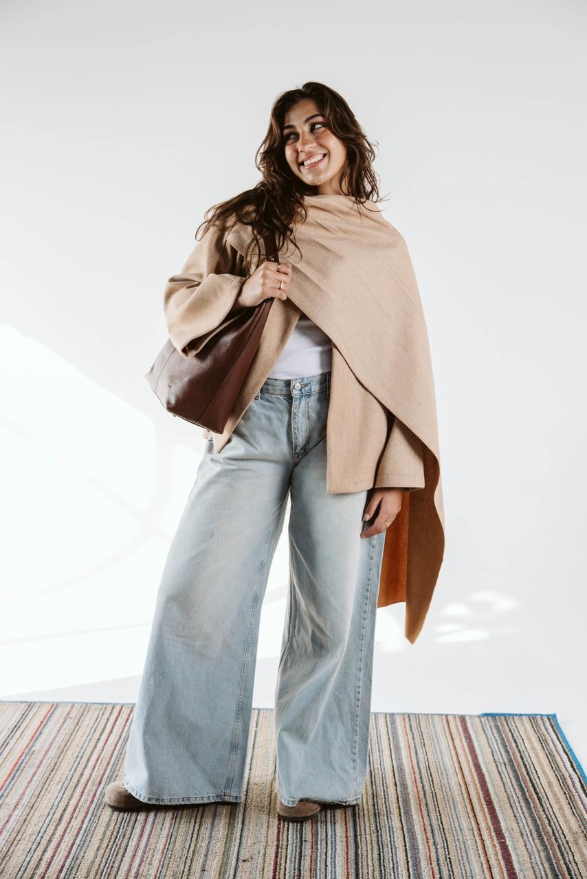 Dalida Scarf Jacket Beige