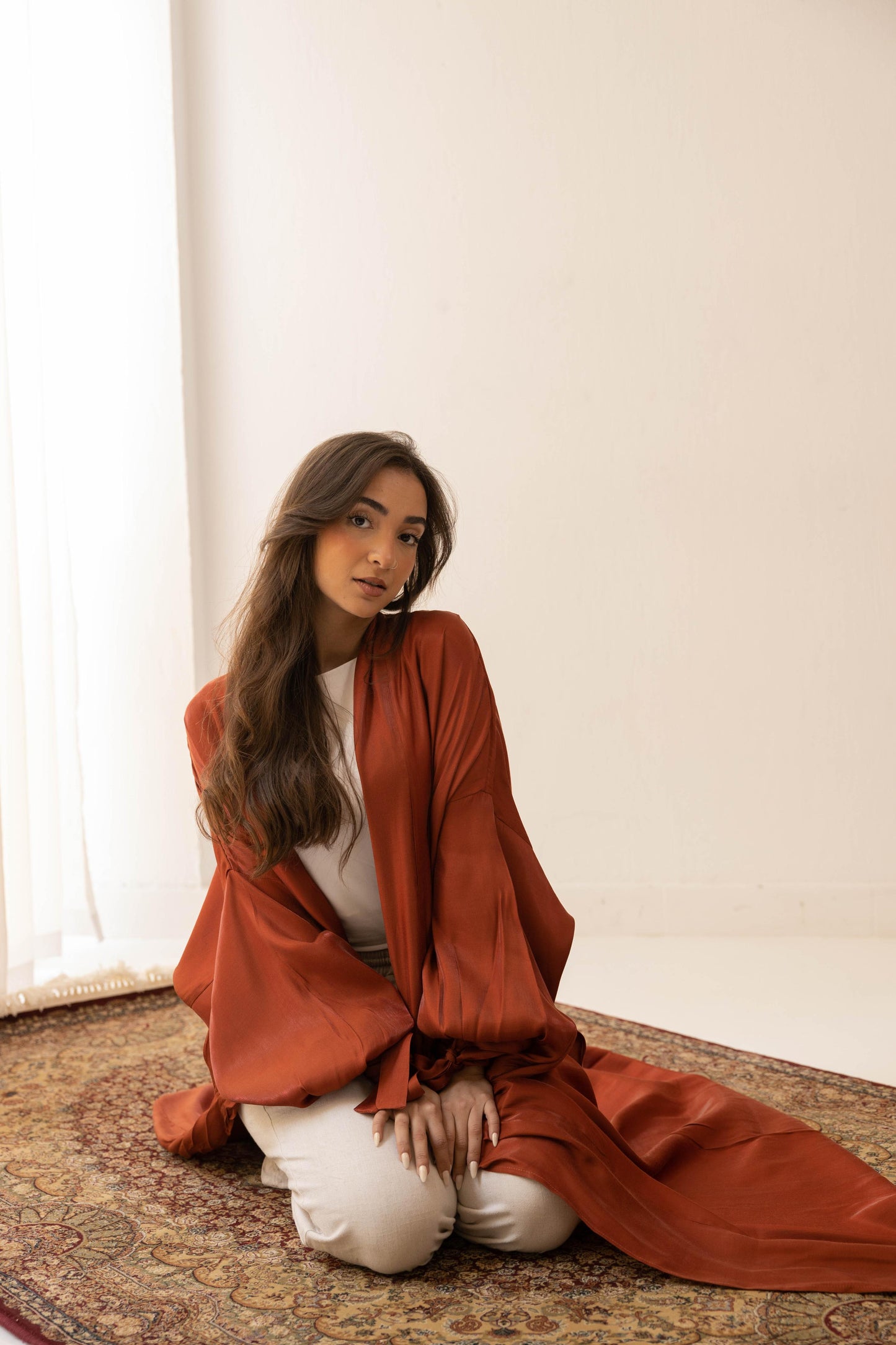 Sophia “ صوفيا “ Kimono in DUSTY ORANGE