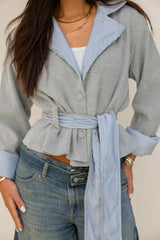 Shenzo Stripped Wool Jacket