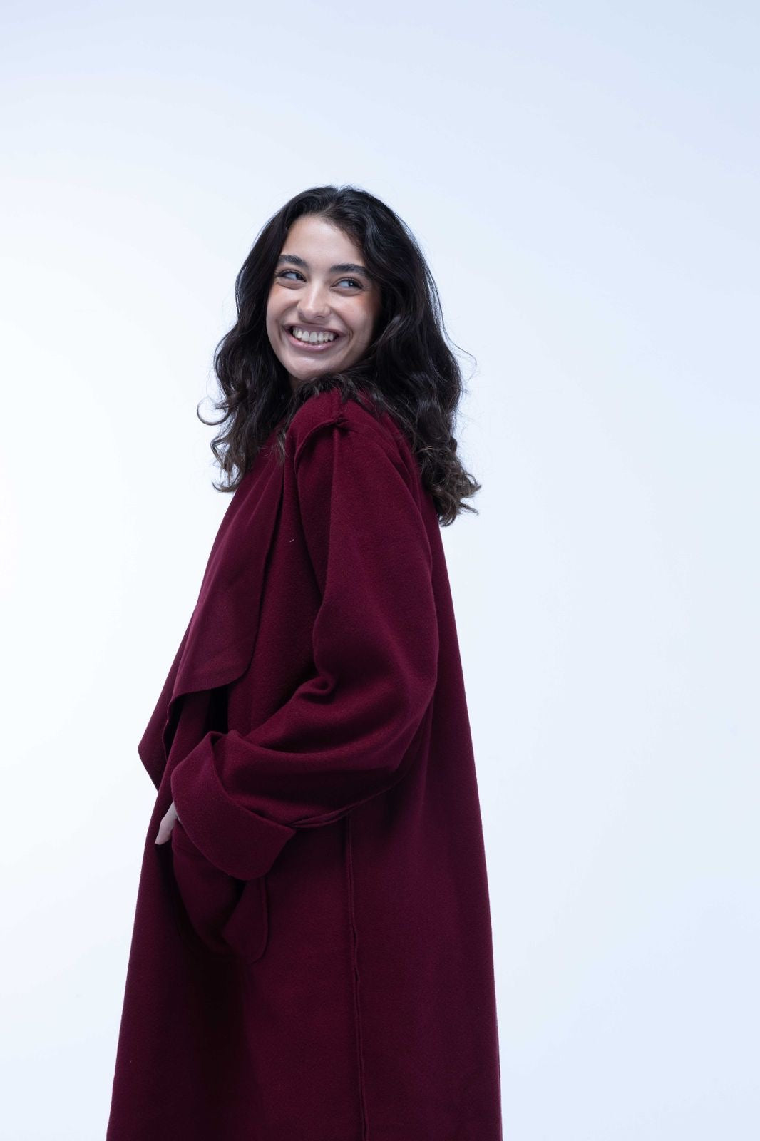 Parisian Long Coat Burgundy