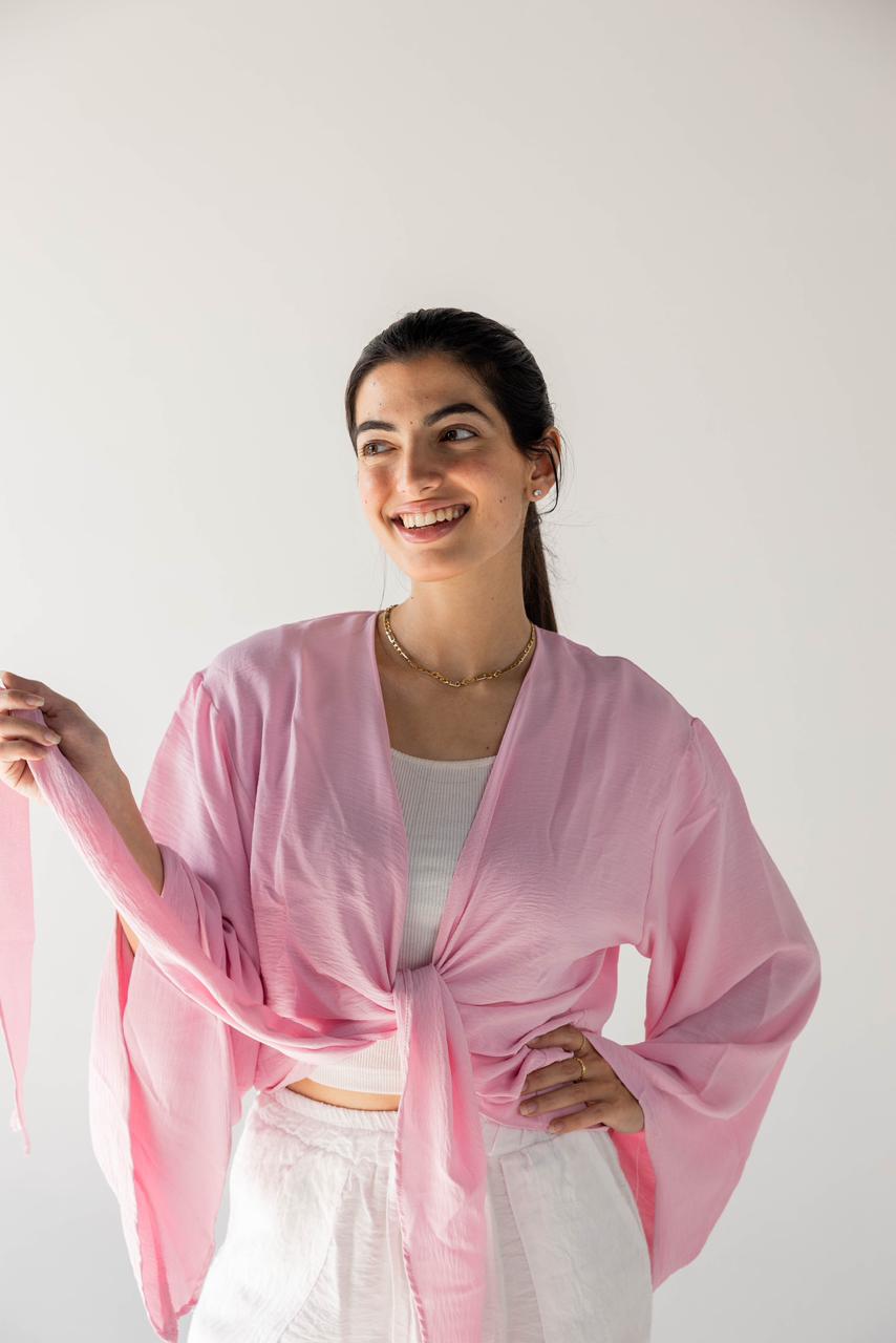 Flare Wrapp Top in PINK