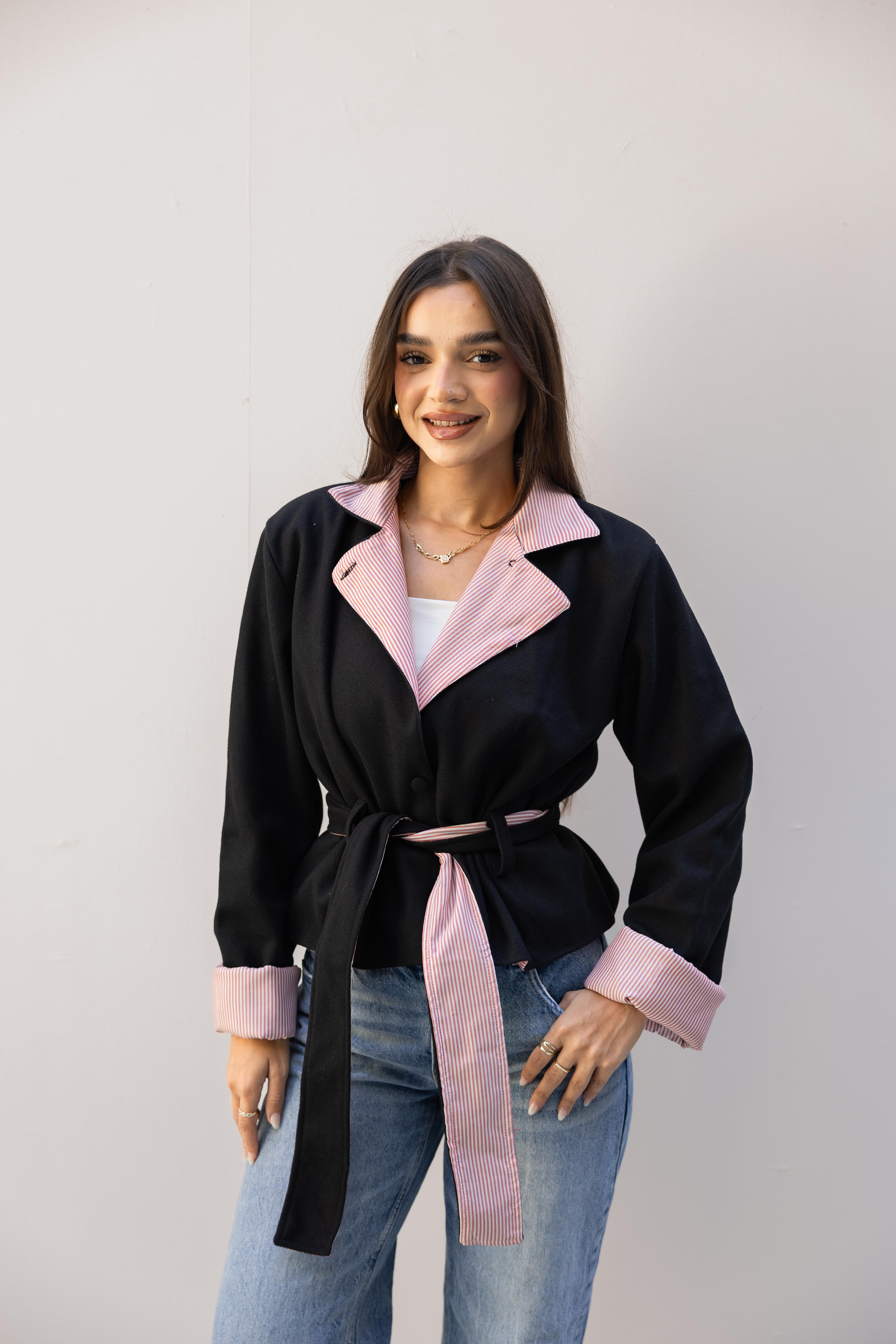 Shenzo Stripped Wool Jacket