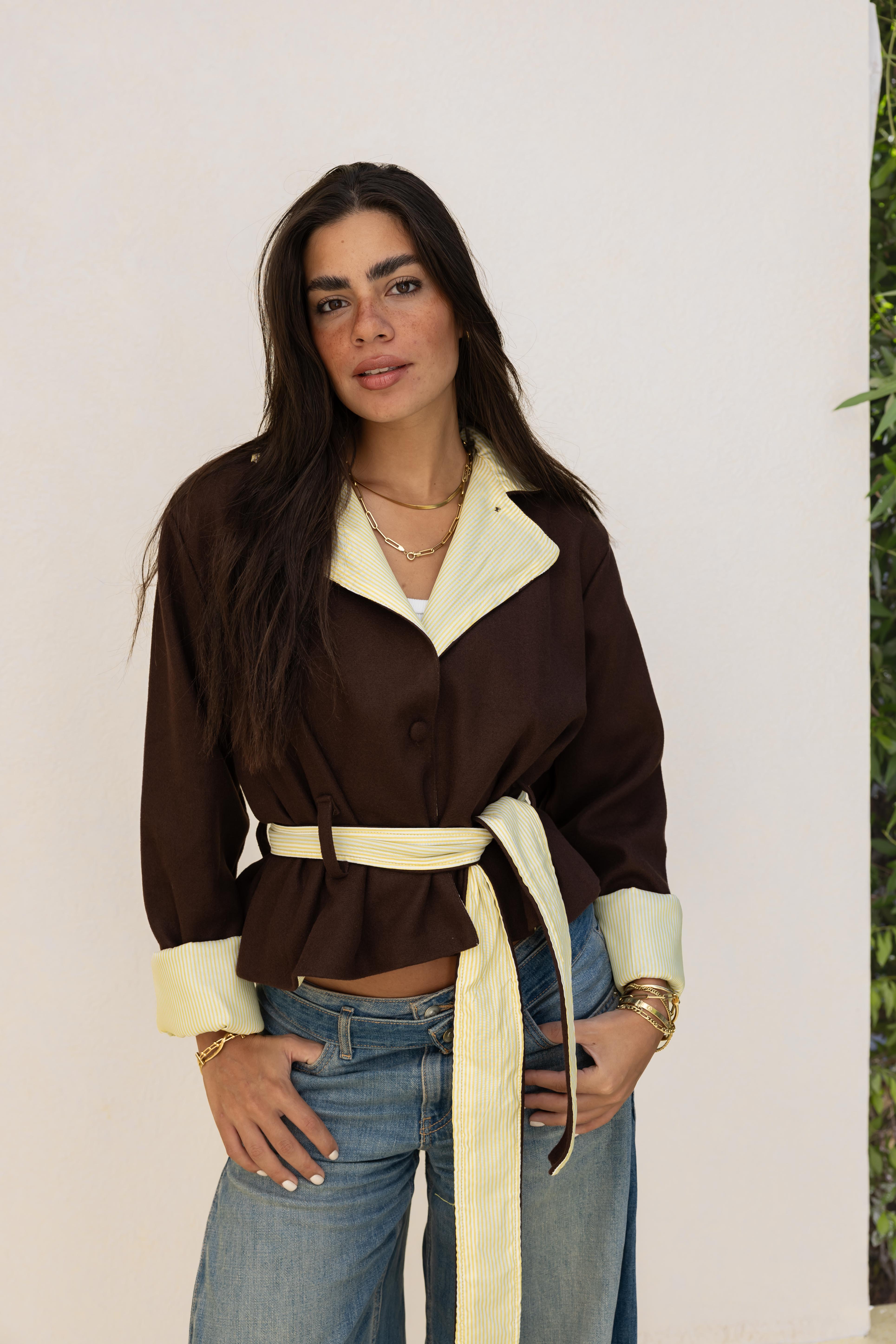Shenzo Stripped Wool Jacket