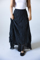 Polka Dots Chiffon Crushed Skirt