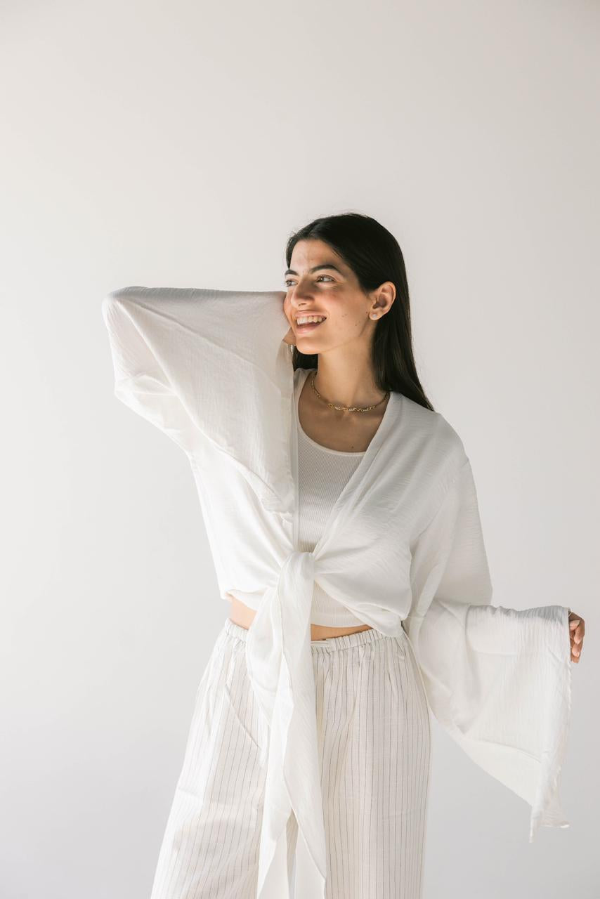 Flare Wrapp Top IN WHITE